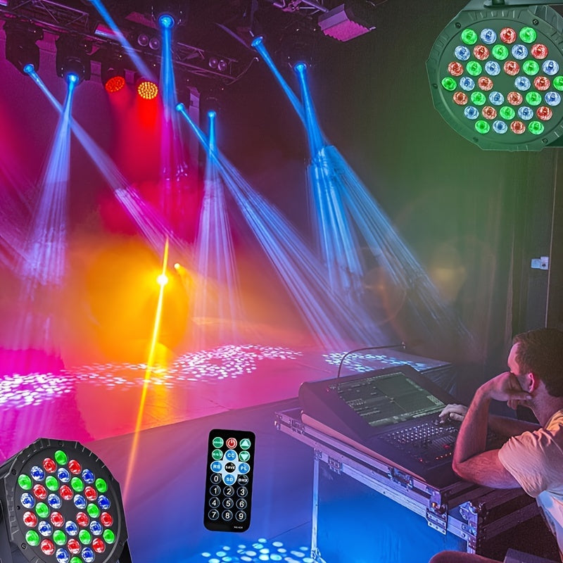 10 pc 36LEDs Stage Par Lights RGB LED Par Lights Sound Activated Auto Play By Remote & DMX Control Party/lights That Sync with Music/lights for Decoration/lights