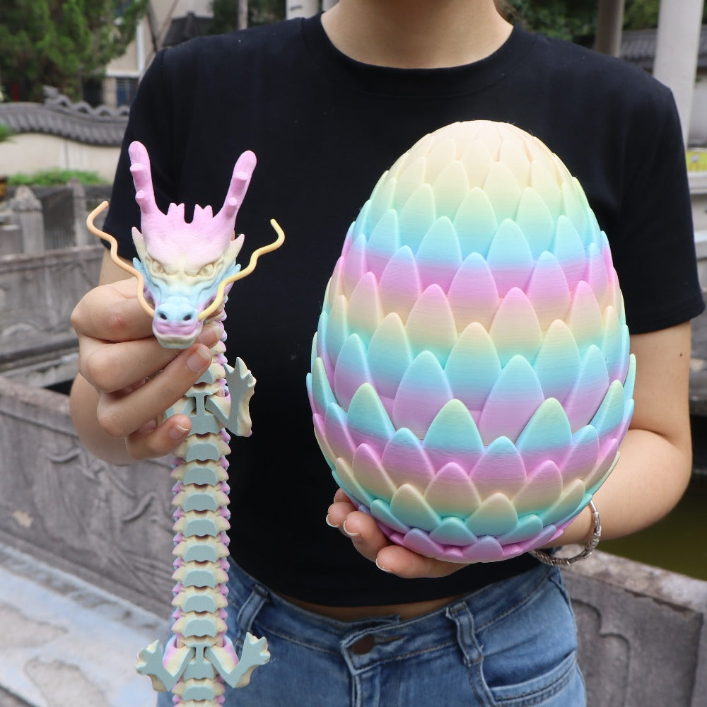 7.09in Scaled Egg + 23.62in Large Dragon Ornament, 10 Colors Rainbow Amethyst Crystal Fantasy Collector Gift for Adults Easter Valentine Birthday – Dragon Egg - product image 22