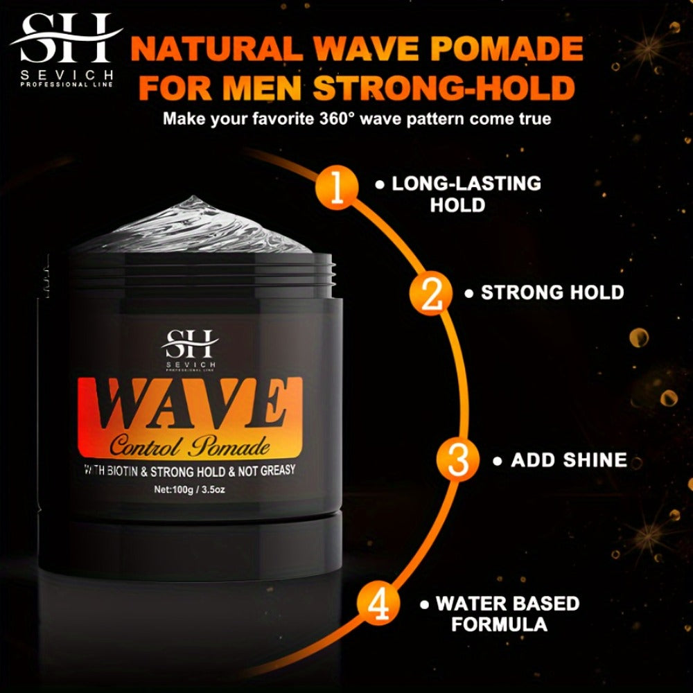 Wave Pomade Set for Men Strong Hold 360 Waves — Glycerin Formula Silky Shine, 4-Piece or 5-Piece Bundle with Silky Durag & Wave Brush, Deep Wave Pattern Hair Styling Kit, 100g - product image 14
