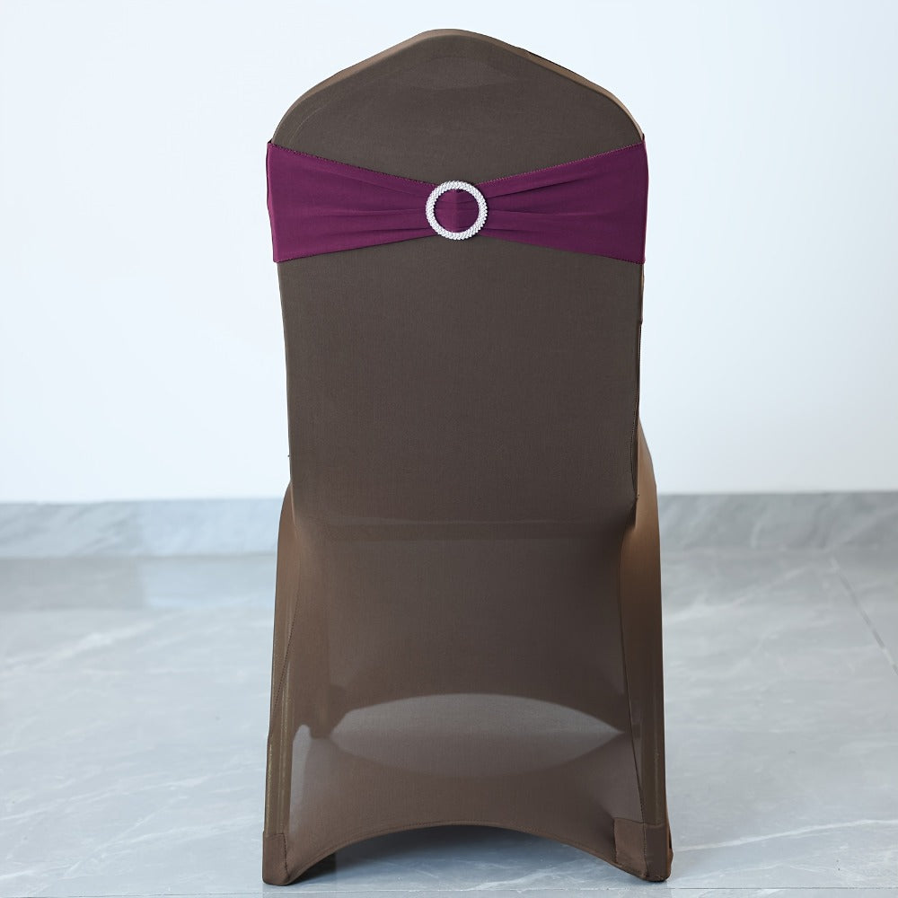 Chair Sashes for Wedding 100pcs Stretch Spandex Elastic Chair Sash Bands with Buckle for Dining Chairs Banquet Party Event Decor - Bulk Set Multiple Colors - product image 10