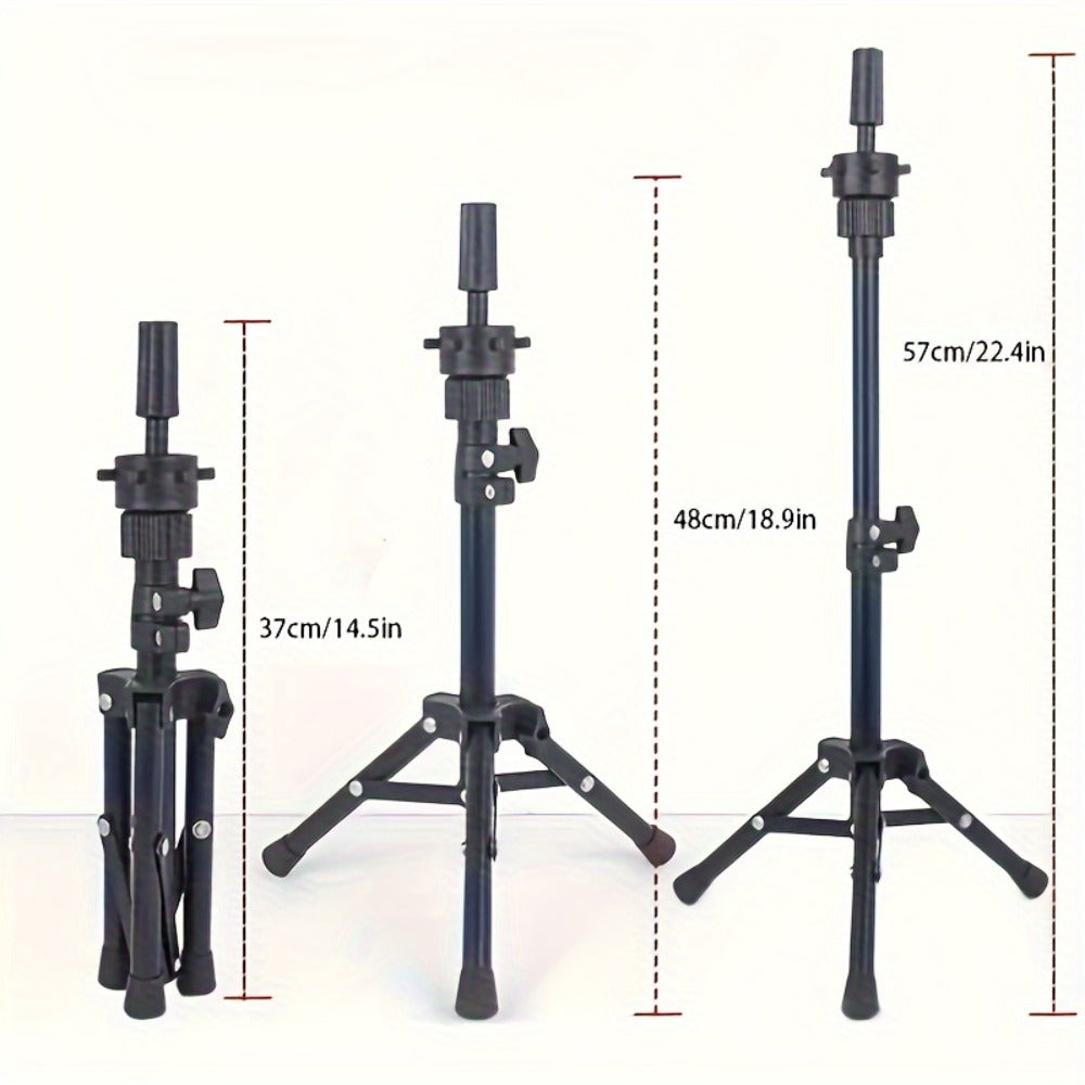 Wig Stand with Mannequin Head Canvas Block 22 Inch Tripod T-Pins Bristle Brush | Complete Wig Styling Kit for Home Salon Cosplay DIY Wig Making - product image 4