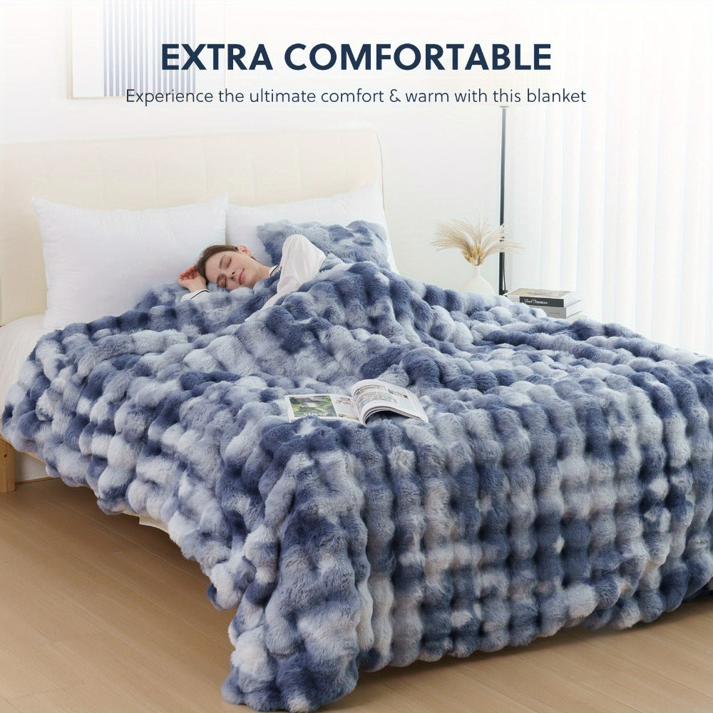 Faux Rabbit Fur Throw Blanket – Ultra-Soft Plush Fleece for Bed, Couch, Sofa & Travel, All Season, 11 Colors, Throw to King Size - product image 12