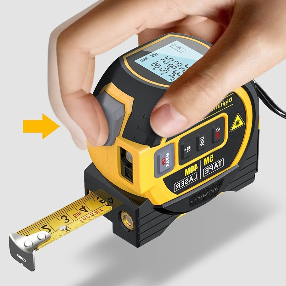 Laser Distance Meter 3-in-1 60M Laser Rangefinder with 5M Tape Measure Laser Cross Line Area Volume Pythagorean Measurement 20 Data Memory for Construction Housing Survey - product image 10