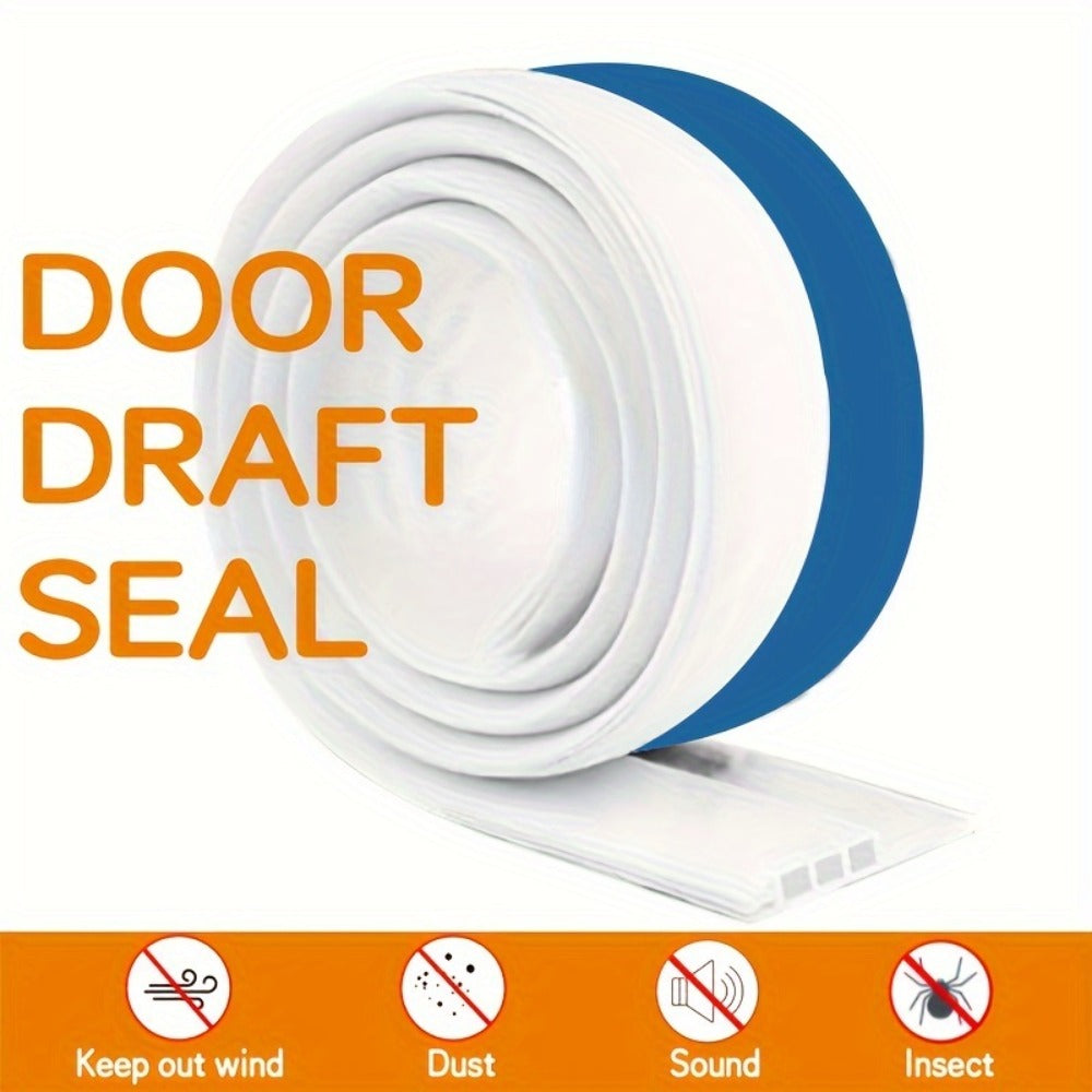 Door Draft Stopper 2pcs Silicone Weather Stripping 37" Under Door Seal Strip with Strong Adhesive – Noise Reduction, Energy Saving, Easy Install for Interior & Exterior Doors, Brow - product image 10