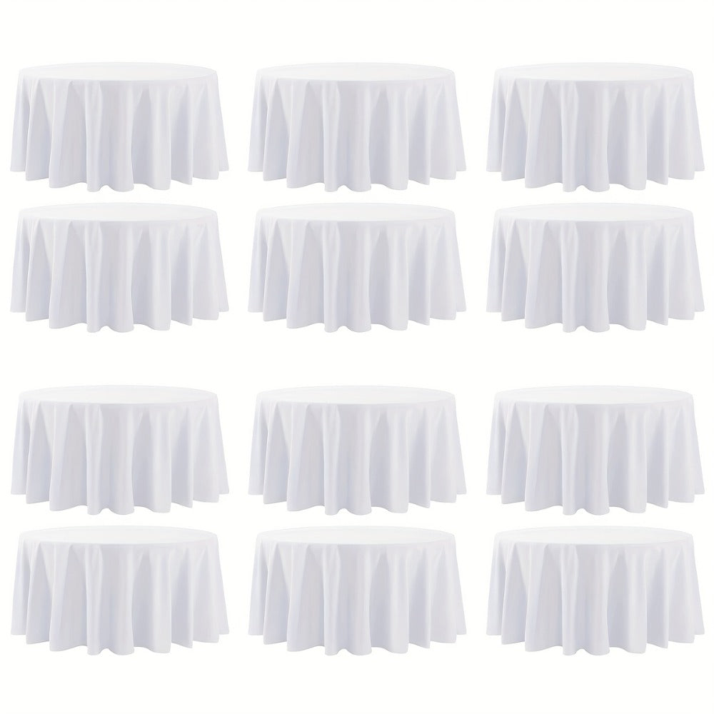 120 Inch Round Tablecloth Bulk Pack – Wrinkle-Free Table Cover for Wedding, Party, Christmas & Halloween, Black or White (6/12/18 Pack) - product image 9