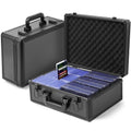 Fits 3x4 35PT Rigid Holders, 18 Colorful Dividers, 6 Foam Stoppers, Holds 600+ Cards, Sports Card Organizer | Trading Card Storage Box Topload Case