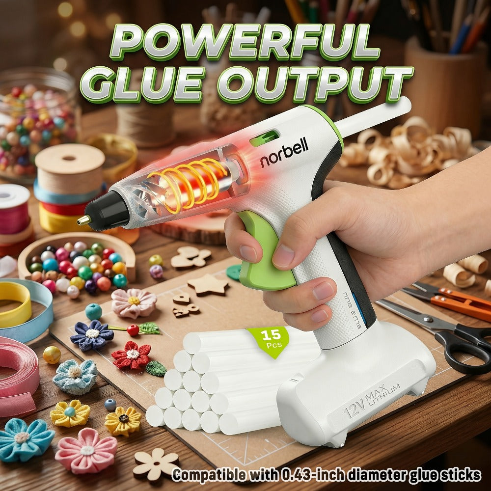 Cordless Hot Glue Gun Fast Heating USB Rechargeable 2000mAh – 12-Second Heat-Up, Anti-Drip Nozzle, Auto Shut-Off, Mini Glue Sticks Included, Portable Wireless Glue Gun for DIY Craf - product image 7