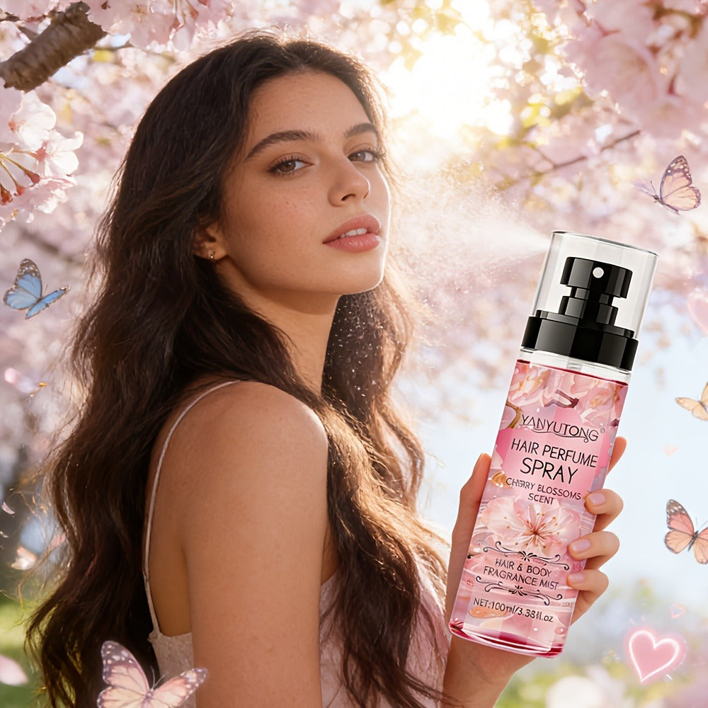 Hair Perfume Mist Cherry Blossom Scent 100ml - 24-Hour Long Lasting Fragrance Lightweight Non-Greasy No-Wash Aromatic Hair Spray for Daily Use Date Night Travel Gift for Her - product image 3