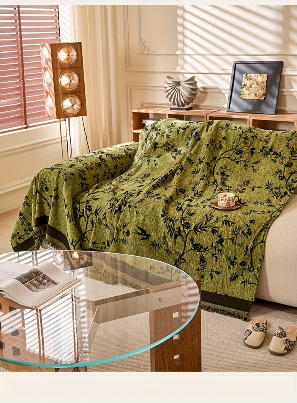Sofa Cover Chenille Thickened Non-Slip Couch Slipcover Floral Pattern for Living Room Office Pet-Safe All-Season — 1 2 3 4 Seater Sizes - product image 24