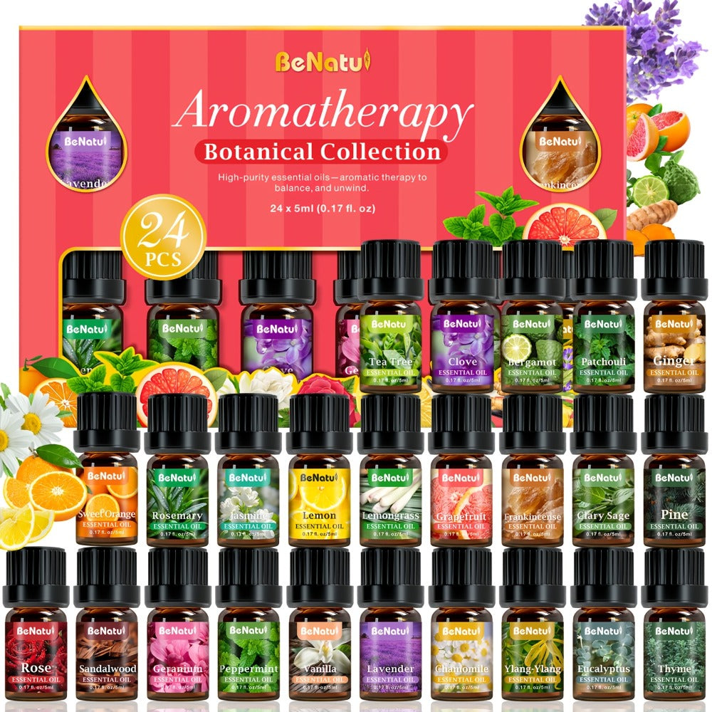 Essential Oil Set for Diffuser Humidifier Candle Making, Woody Coffee Date Night Garden Aroma Botanical Fragrance Oils, Sandalwood Cedarwood Lavender Peppermint Scents, Christmas V - product image 13