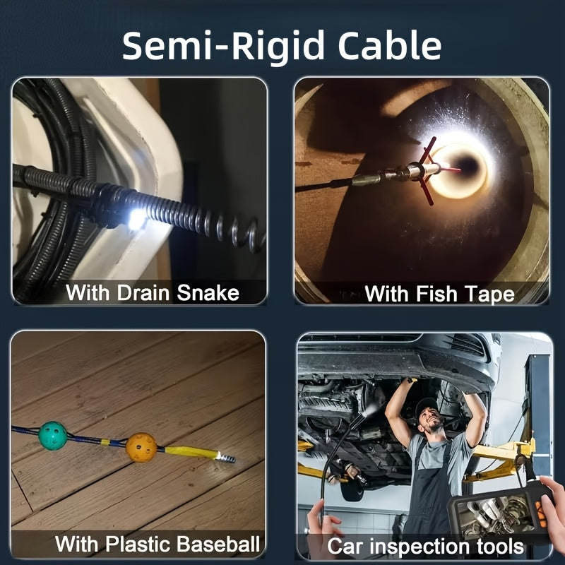 Inspection Camera Endoscope Camera with Light 4.3 IPS Screen 1080P HD Borescope Snake Camera for Men 8 Adjustable LED Lights Semi Rigid Cable Pipe Inspection - product image 10