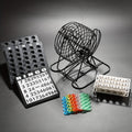 Deluxe Bingo Game Set with Stainless Steel Metal Cage – Includes Bingo Balls Cards & Colorful Chips – Classic Family Board Game for Game Nights Parties and Large Groups