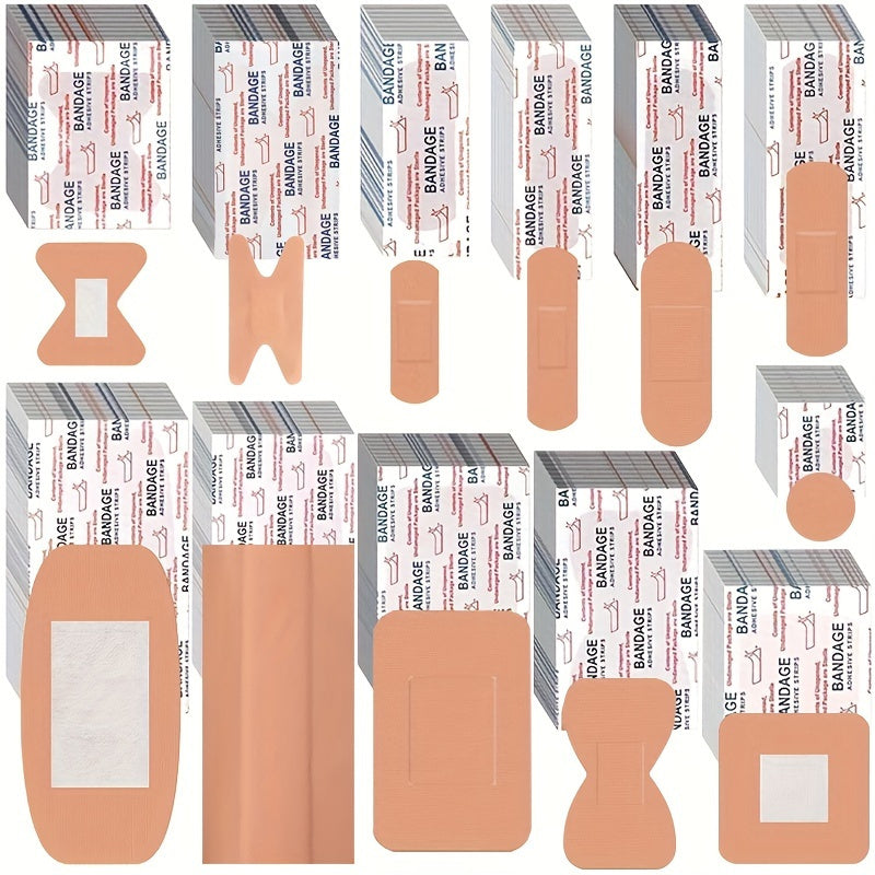 Adhesive Bandages 360pcs | Flexible Fabric Fingertip & Knuckle Bandages Set, Breathable Cloth Elastic First Aid Bandages in 12 Assorted Sizes, Spot Wound Care - product image