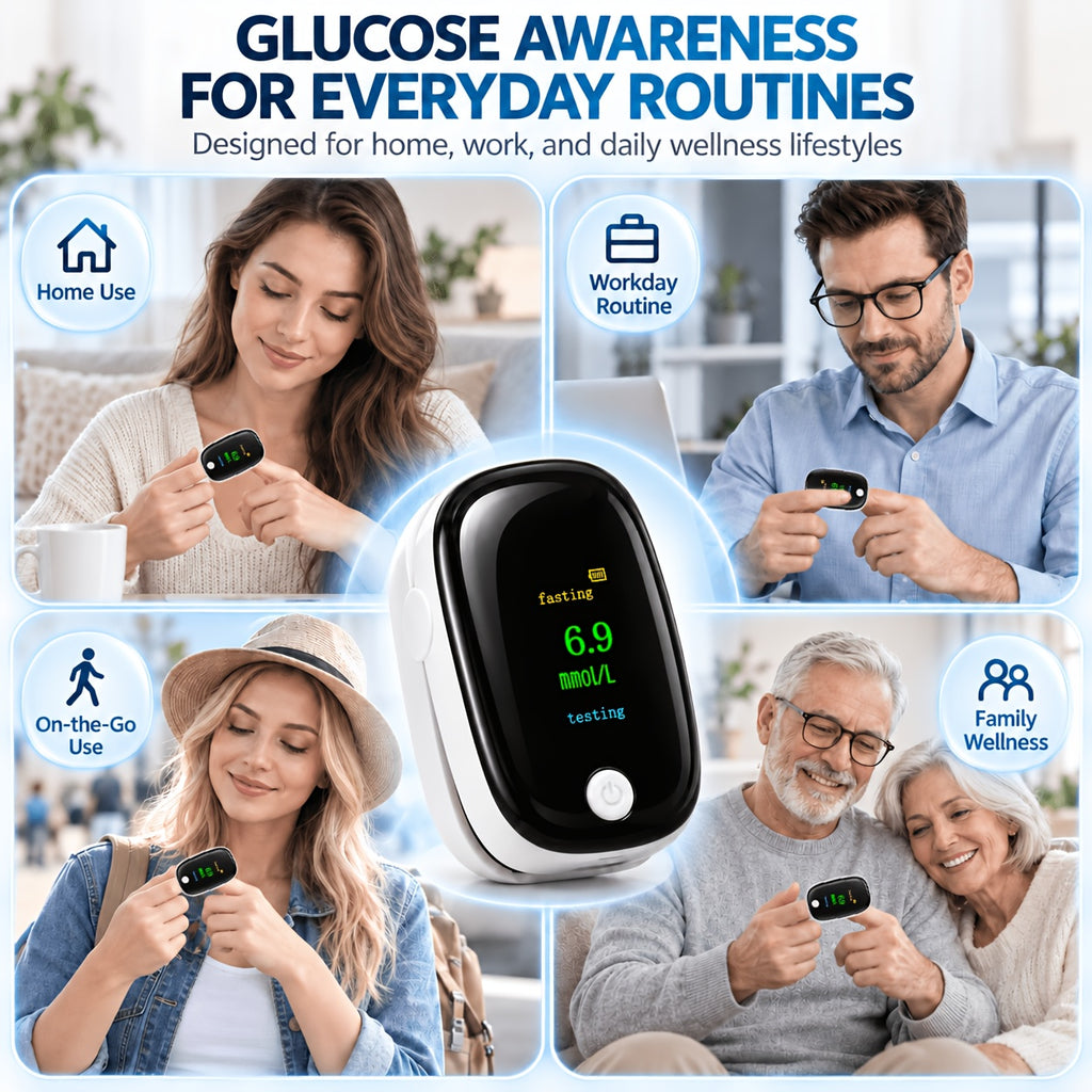 1pc Blood Glucose Monitor, OLED Display Home Health Monitoring Device (Batteries Included) - product image 5