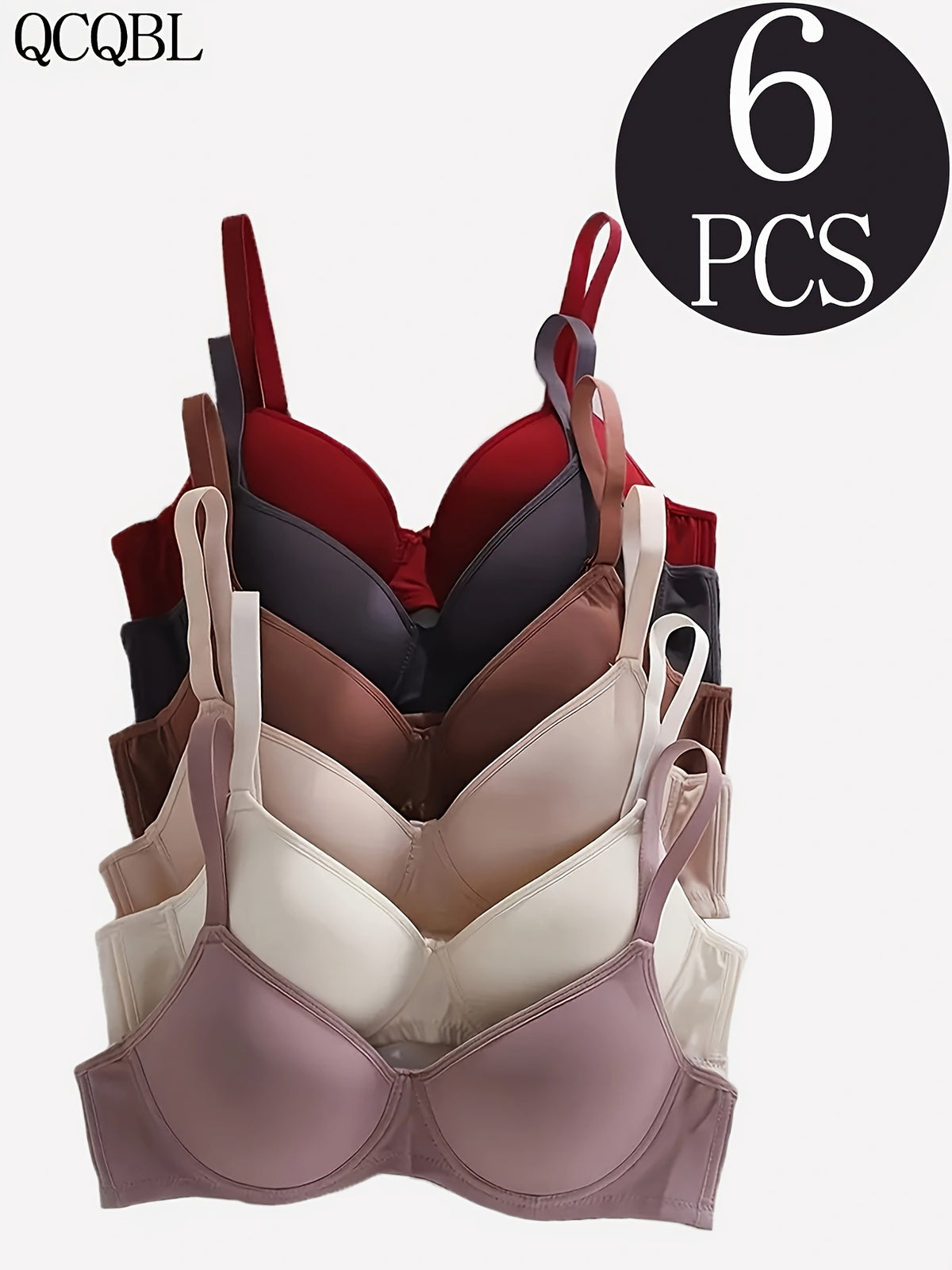 6-Pack Ultra-Soft Seamless Push-Up Bras - Comfortable Everyday Support, Elegant Style, Breathable Cups, Versatile Value Set For Women Of All Shapes and Sizes - product image 25
