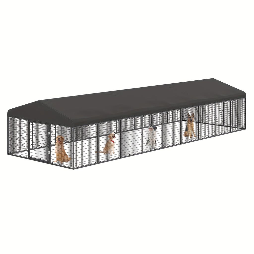Outdoor Dog Kennel Heavy Duty Galvanized Steel with Roof Double Safety Locks Rust-Resistant Large Dog Cage Fence Run for Big Dogs Multiple Sizes 1.2M to 9M for - product image 2