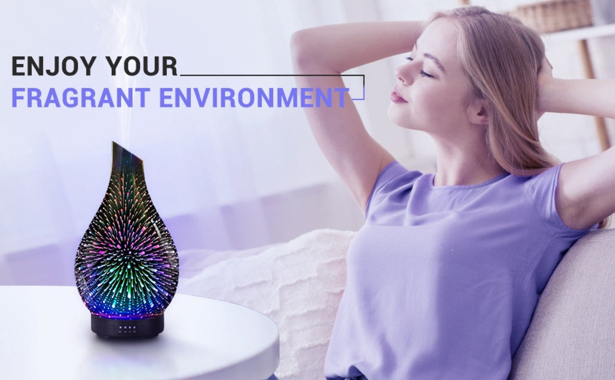 Essential Oil Diffuser Glass Ultrasonic Cool Mist Aromatherapy Diffuser – 4.06 oz Quiet Waterless Auto Shut-Off, 4 Timer Settings, 7 Color Night Light, Home Office Bedroom Use (Sil - product image 14