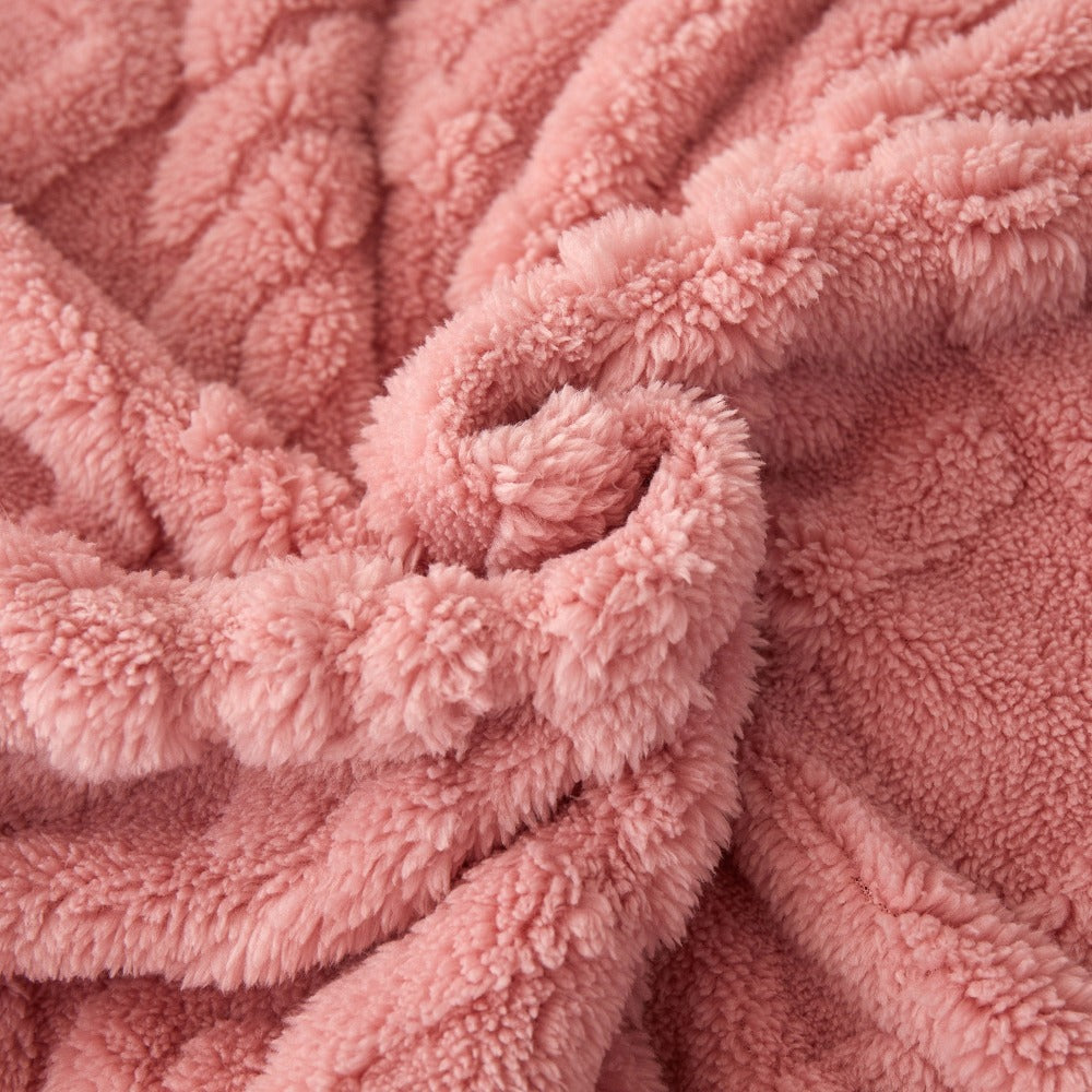 3D Plush Dense Weave Fleece Blanket – Ultra-Soft Warm Throw for Bed, Couch, Travel & Outdoor, Air-Conditioning Friendly, 3 Colors, 2 Sizes - product image 19