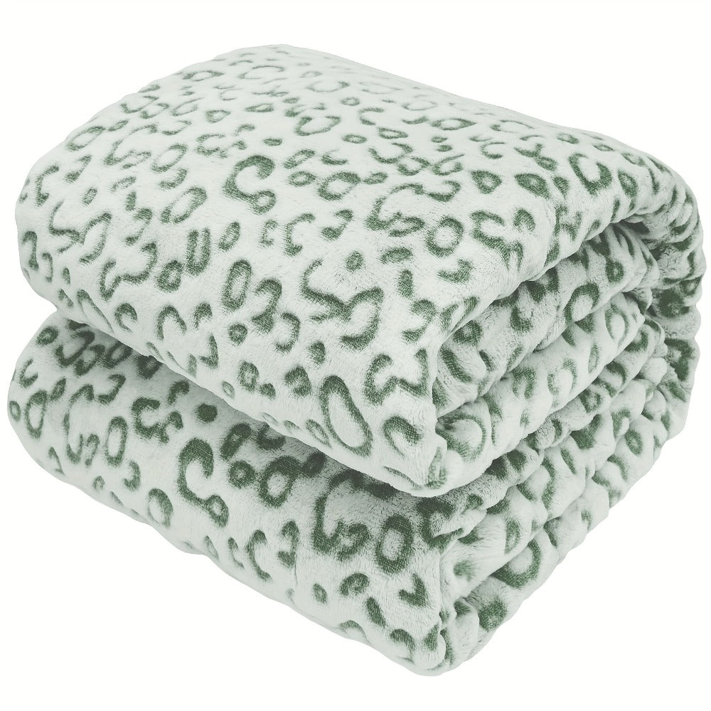 Leopard Print Throw Blanket – Soft Fluffy Jacquard Fleece Flannel for Couch, Bed, Sofa & Camping, 3 Sizes, 5 Colors - product image 7