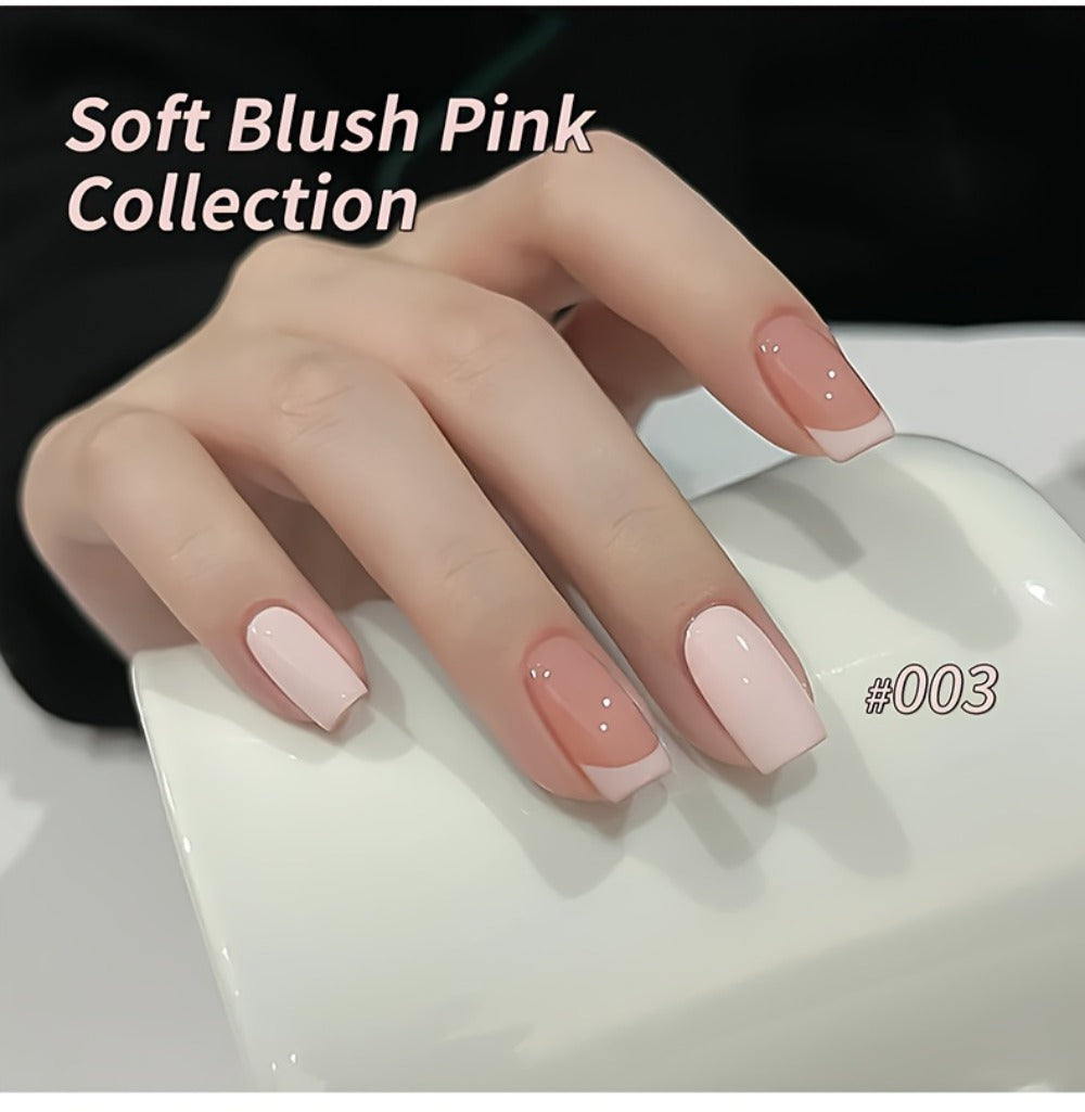 Gel Nail Polish Set 8 Colors Semi-Permanent Soak-Off LED Cure Long-Lasting Manicure Kit - 0.51oz Each Bottle Gentle Pink Shades 001-008 DIY Home Salon Nail Art Gift for Women - product image 17