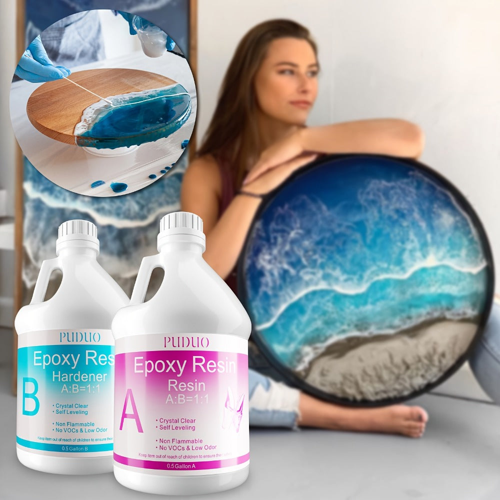 Ultra-Clear Epoxy Resin Kit 1 2 3 Gallon Fast Curing Bubble-Free Non-Yellowing – 2-Part AB Epoxy for Coatings Casting Countertops River Tables & DIY Crafts - product image 14