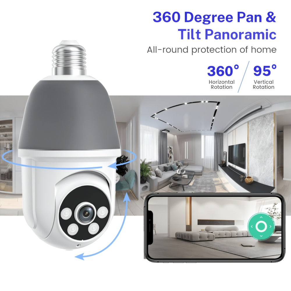 AI Auto Tracking Security Camera 360° Panoramic 1920P | Infrared Night Vision Two-Way Audio 2.4GHz USB Charging | Wireless Indoor Surveillance Camera Human Motion Detection - product image 2