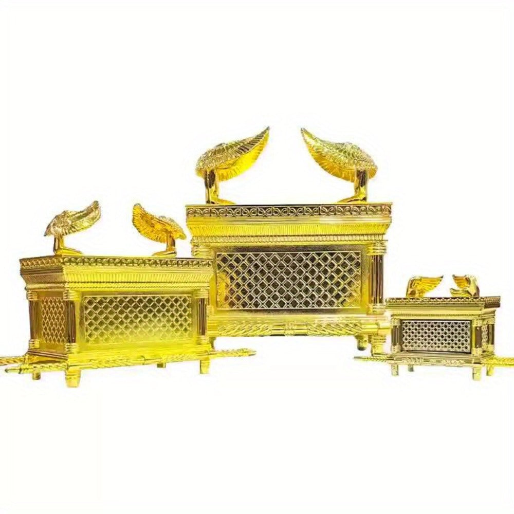 Ark of the Covenant Figurine – Golden Artisan Tabletop Statue, Spiritual Religious Decor for Home & Office, Hanukkah, Easter & Ramadan Gift Ornament, Indoor Outdoor Display, Medium - product image 14