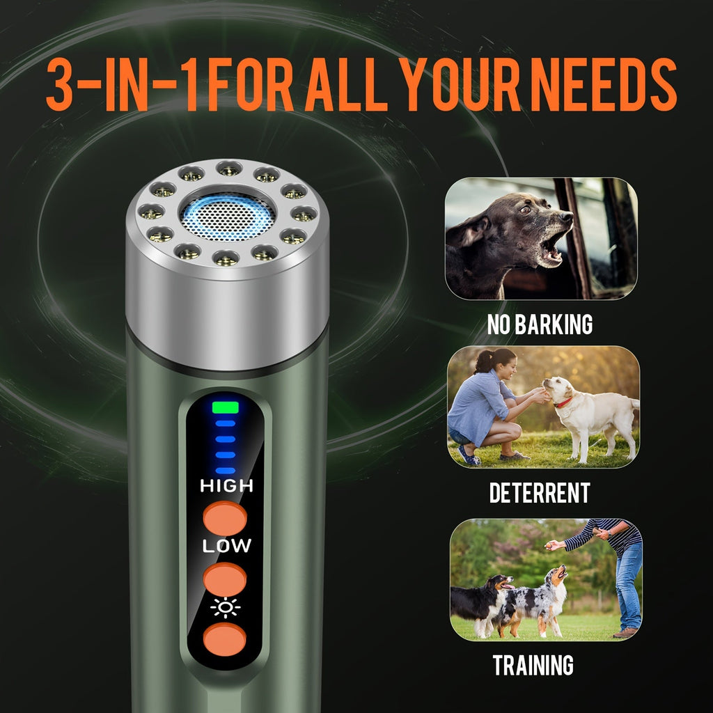 Ultrasonic Dog Bark Deterrent & Training Device with Flashlight | Stop Barking, Repel & Train Dogs Safely at Any Distance - product image 2