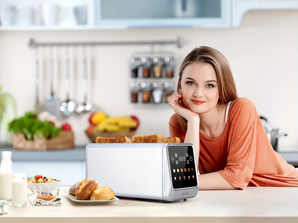 4-Slice Toaster Long Slot Stainless Steel – Touch Screen LED Display, 1.5" Wide Slots, Countdown Timer, Memory Function, Dual Control, 6 Shade Settings - product image 16