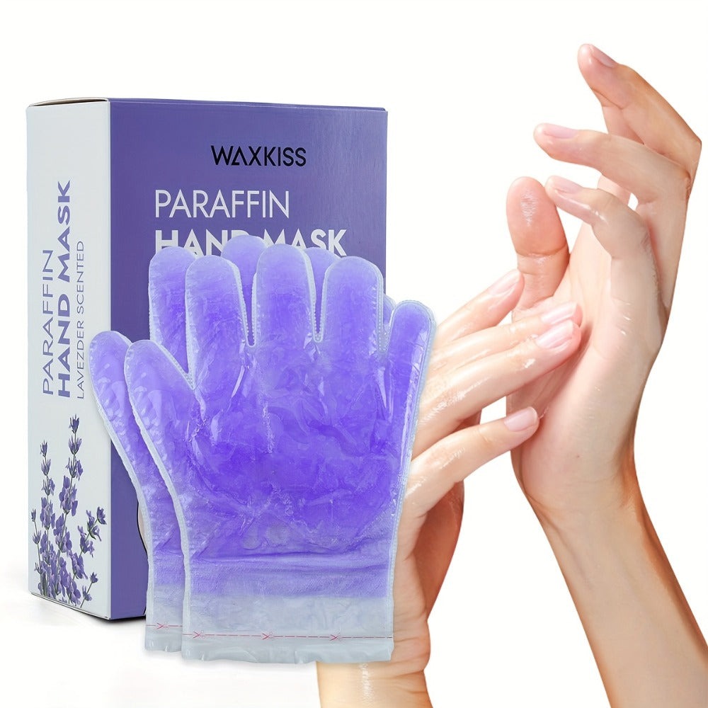 Paraffin Wax Moisturizing Hand & Foot Mask WAXKISS - Non-Greasy Skin Softening Treatment Lavender & Grapefruit Scent - Portable Spa Mask for Dry Cracked Hands Feet Skin Elasticity  - product image 6