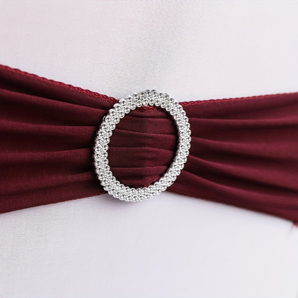 Chair Sashes for Wedding 100pcs Stretch Spandex Elastic Chair Sash Bands with Buckle for Dining Chairs Banquet Party Event Decor - Bulk Set Multiple Colors - product image 8