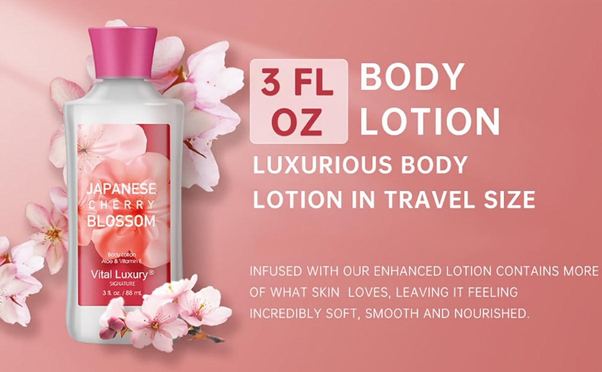 Bath Body Care Gift Set Shower Gel Body Lotion Body Mist Aloe Vera Vitamin E Glycerin Deep Moisturizing Fragrance Set for Women Cherry Blossom Lavender Vanilla Coconut All Skin Typ - product image 18