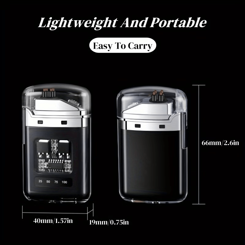 USB-C Rechargeable Plasma Lighter, Windproof Flameless Double Arc Electric Lighter with LED Battery Display, Transparent Portable Lighter for Candles, Camping - product image 10