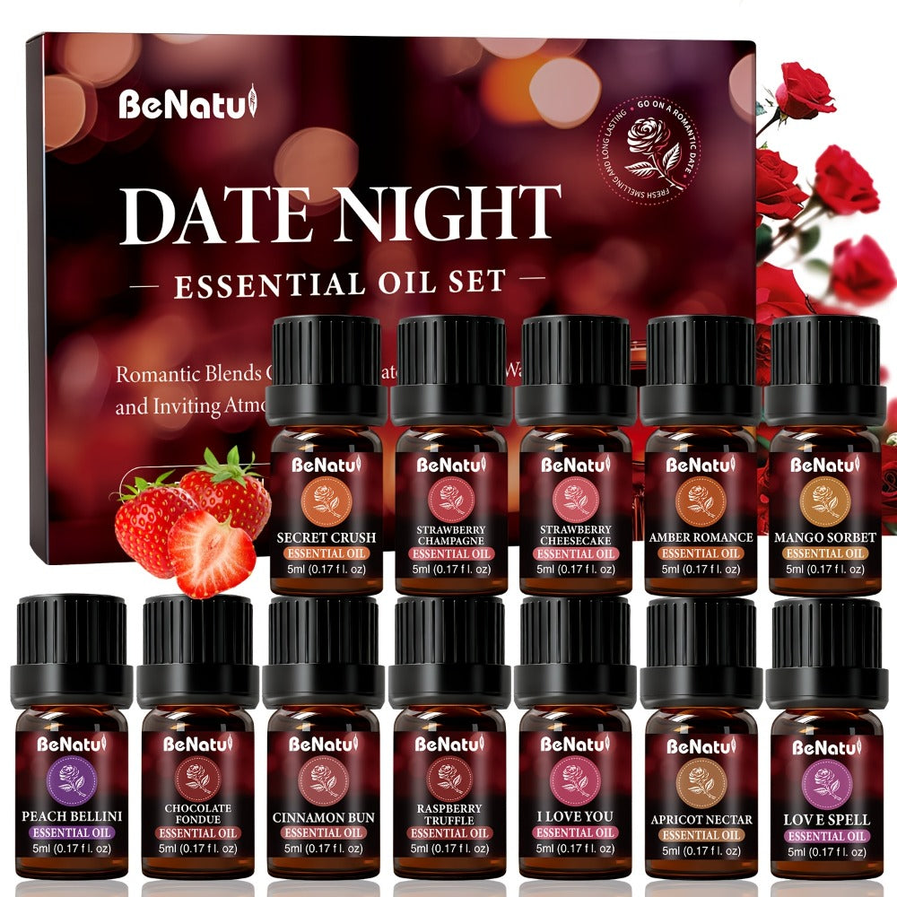 Essential Oil Set for Diffuser Humidifier Candle Making, Woody Coffee Date Night Garden Aroma Botanical Fragrance Oils, Sandalwood Cedarwood Lavender Peppermint Scents, Christmas V - product image 7