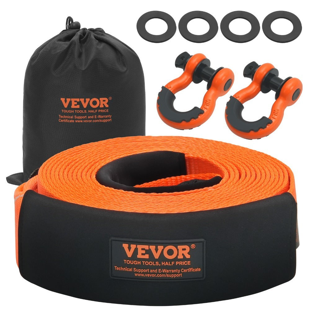 Tow Strap Recovery Kit 3 Inch x 30 ft 36000 lbs Breaking Strength Triple Reinforced Loop Protective Sleeves D-Ring Shackles Storage Bag for Truck Jeep SUV ATV Off Road - product image