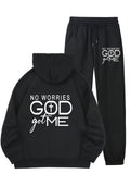 Women's Fleece-Lined Hoodie & Printed Sweatpants Set , Machine Washable, Pocket Detail, Comfortable Warm - product image