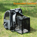 Expandable Pet Carrier Backpack – Airline Approved Foldable Cat Dog Travel Bag for Small Medium Pets, Breathable Mesh, Spacious Interior for Hiking Camping - product image