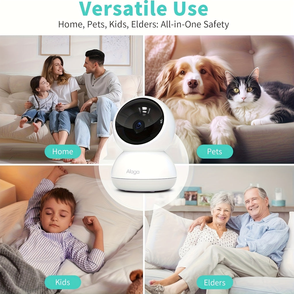 Alaga 2K Monitor with Camera and Audio - Indoor Security Camera, AI Motion Detection, 2.4G/5G Wifi, Night Vision, 2-Way Talk, Cloud/Sd Storage - product image 9