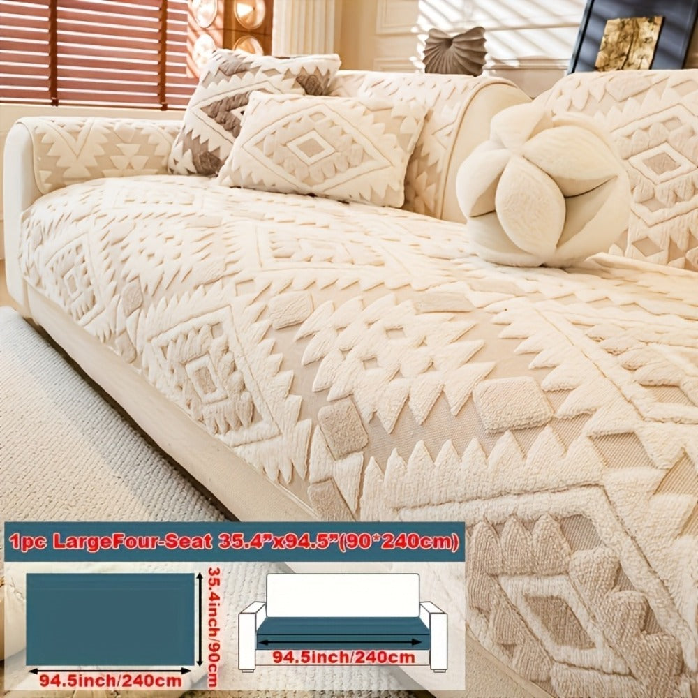 Thick Plush Sofa Cover Non-Slip Pet Friendly Machine Washable Couch Slipcover Furniture Protector for Living Room Bedroom Office Armrest to 4-Seat Multiple Colors - product image 25