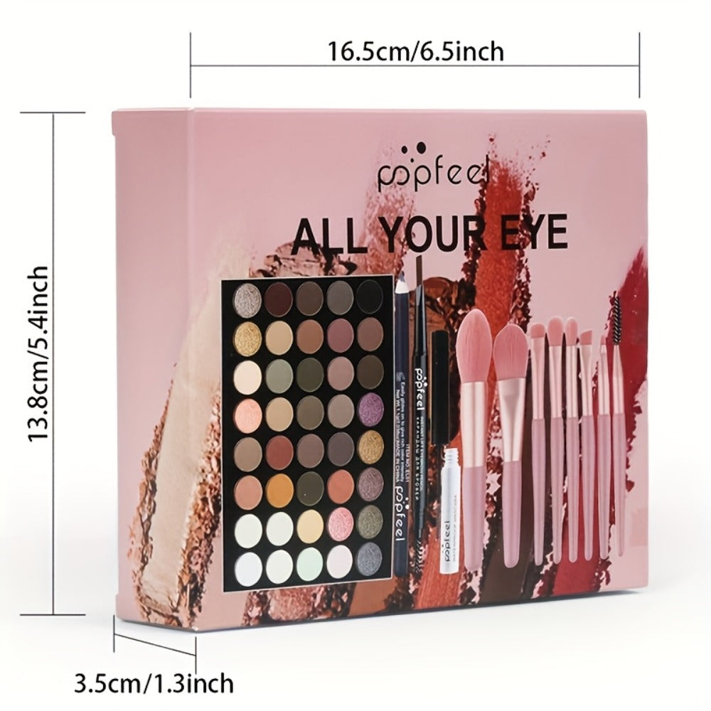 40 Color Eyeshadow Palette Makeup Kit for Women — Complete Eye Makeup Set with Mascara, Eyeshadow Brush, Eyeliner & Eyebrow Pencil, Beginner Starter Kit & Beauty Gift Set for Girls - product image 4