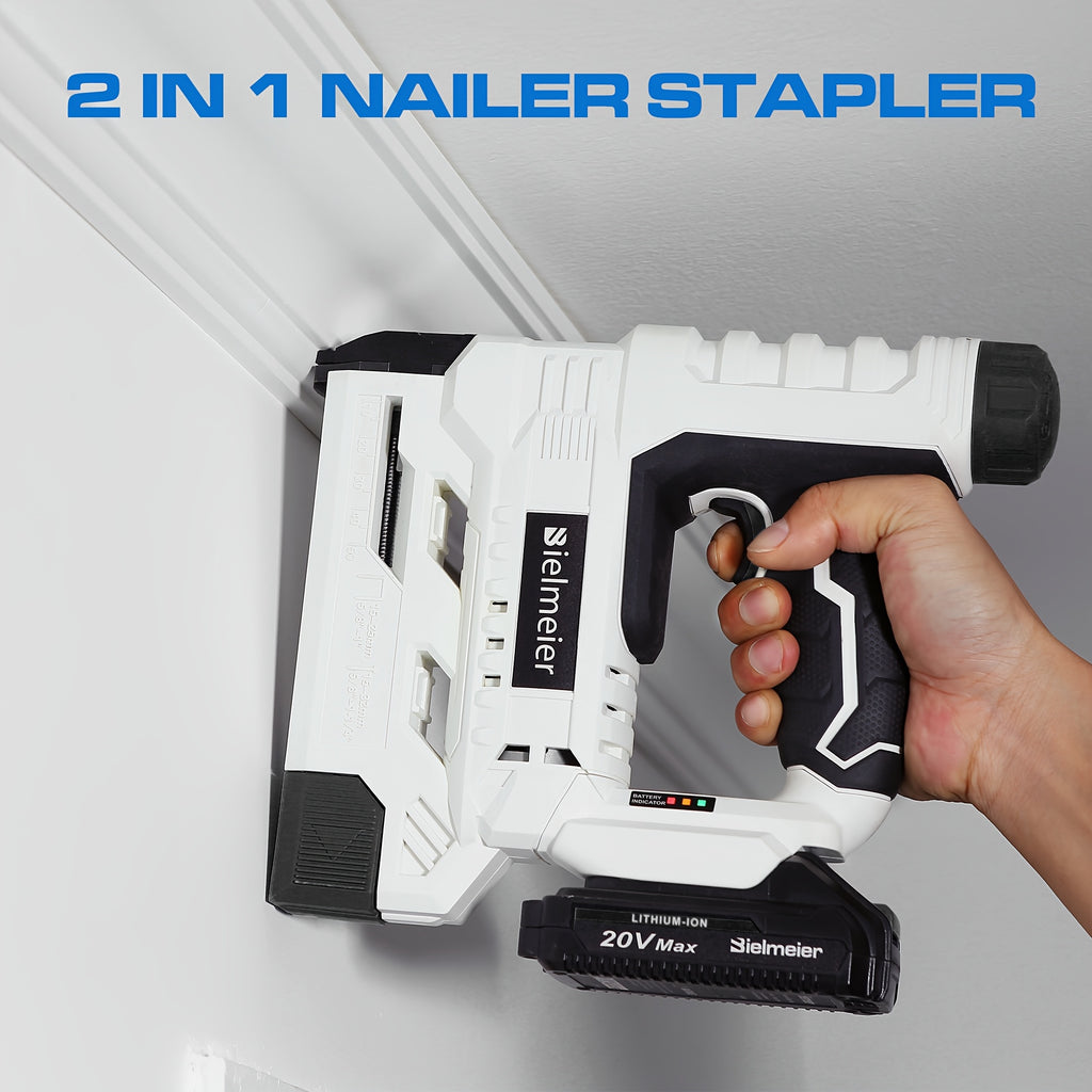 Bielmeier 20V/4V Cordless 2-in-1 Stapler/Nailer, Brad Nailer Without Compressor and Cord, Lightweight Design, with Safety Striker Guard, Battery&Charger - product image 4