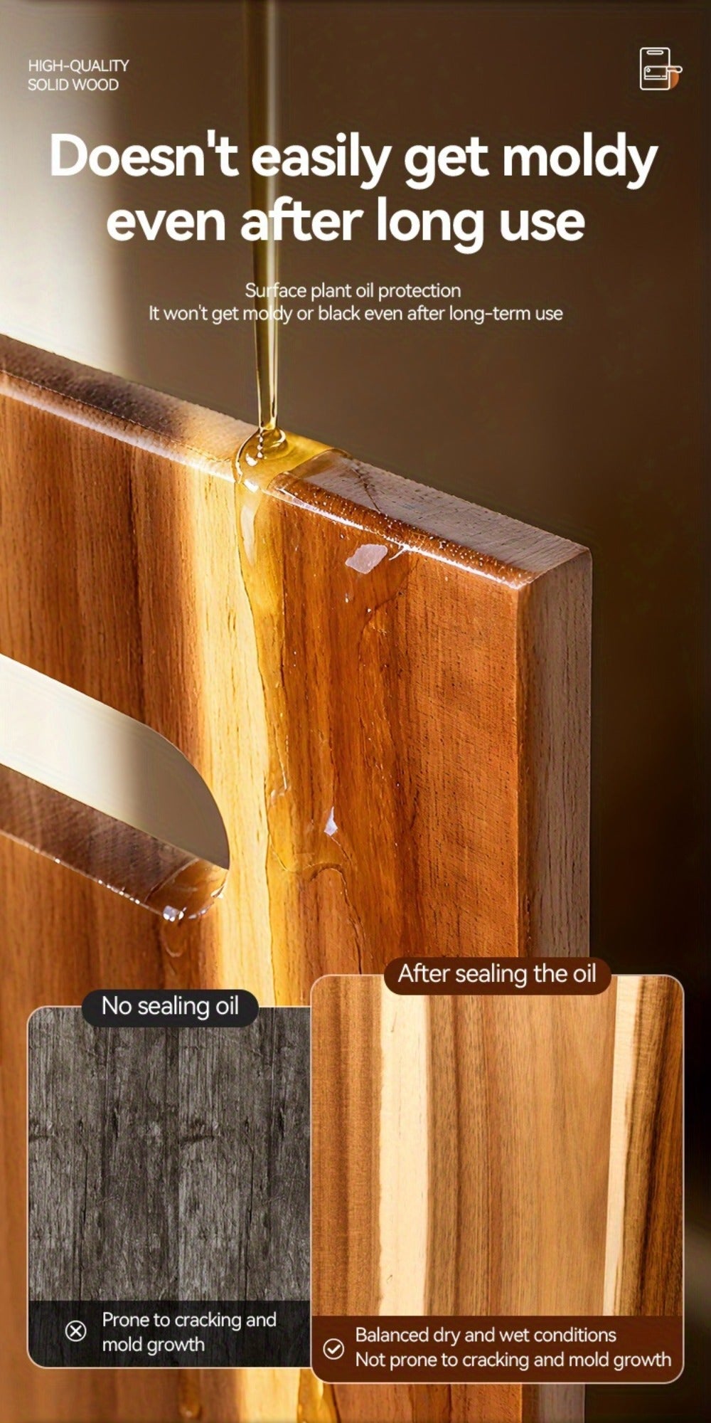 Charcuterie Board Extra Large 36x12 Inch Acacia Wood Cutting Board with Handles 3FT Rectangular Cheese Serving Platter Oversized Grazing Board for Meat Appetizers Party Entertainin - product image 19