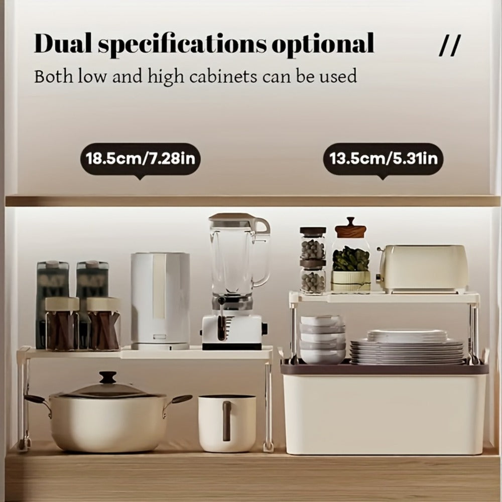 Desktop Storage Organizer Multi-Tier Expandable with Transparent Lid PP Stainless Steel Space-Saving Countertop Box for Kitchen Bathroom Cosmetics - product image 8