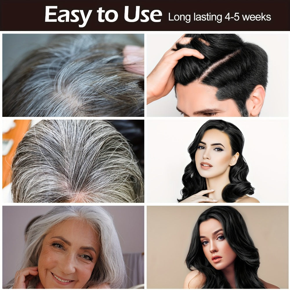 Grey Hair Coverage Shampoo 3-in-1 2-Pack 500ml Each — Instant Color in Minutes Ammonia Free Natural Herbal Formula, Lasts 30 Days, Black & Dark Brown for Men & Women All Hair Types - product image 7