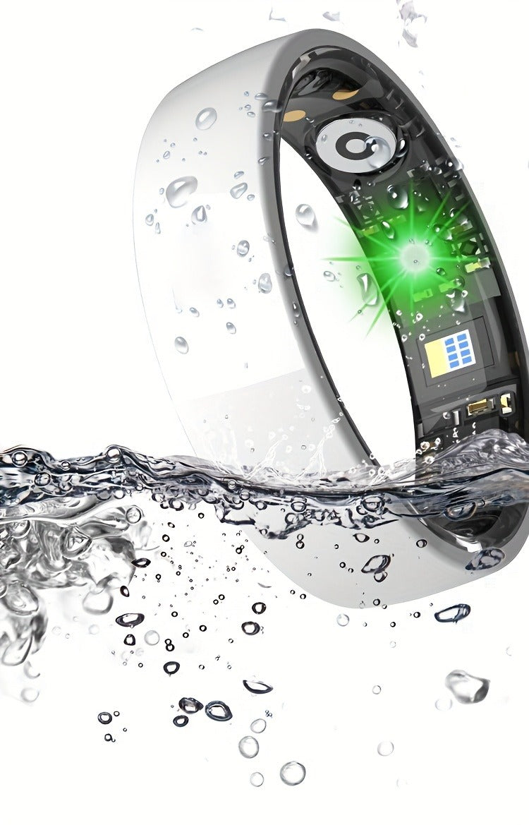 Fitness Tracker Smart Ring | Men & Women Sizes 7 | IP68 Waterproof, Sleep & Step Monitor, Crystal Charging Case, Stainless Steel | 13 - product image 54