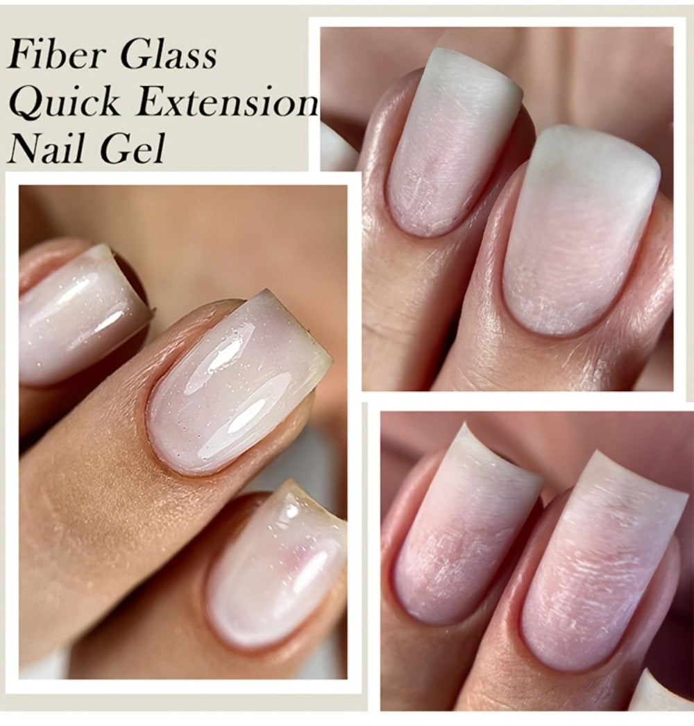 Nail Extension Builder Gel 3pcs - Fiberglass Construction Gel for Broken Nail Repair & Nail Extension, Clear UV LED Soak-Off Fiber Glass Gel Varnish, DIY Salon Nail Kit - product image 20