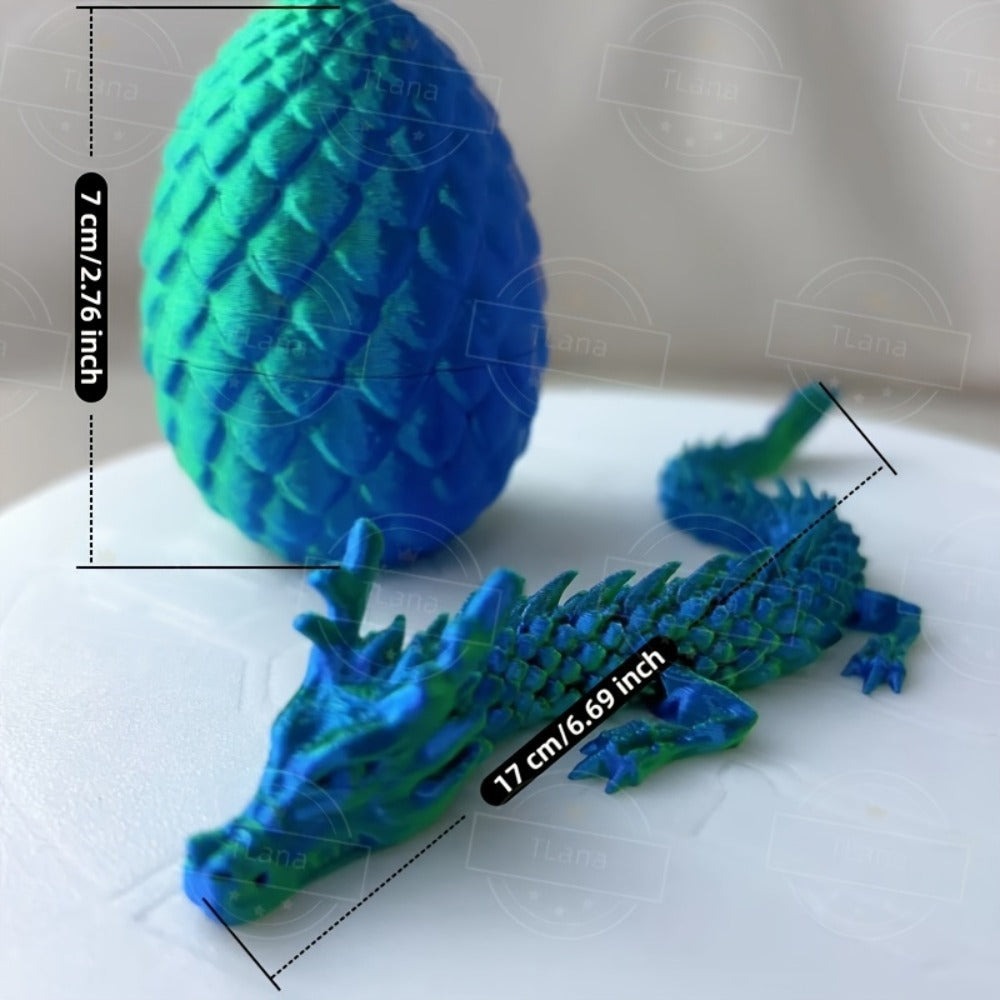 Dragon Figurine & Dragon Egg Set 12pcs | Fantasy Collectible Statues 11.81" Dragon Statue + 3.54" Egg Ornaments Random Colors Home Decor Gift for Dragon Lovers Collectors Teens Birthday Christmas