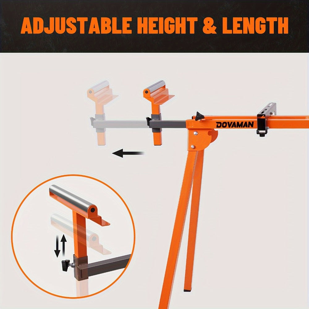 Miter Saw Stand with 78-1/8" Sliding Rail – 3-Step Quick Fold, 22LB Lightweight, 330LB Capacity, Universal Fit for DeWalt Makita Bosch & Most Miter Saw Brands - product image 5