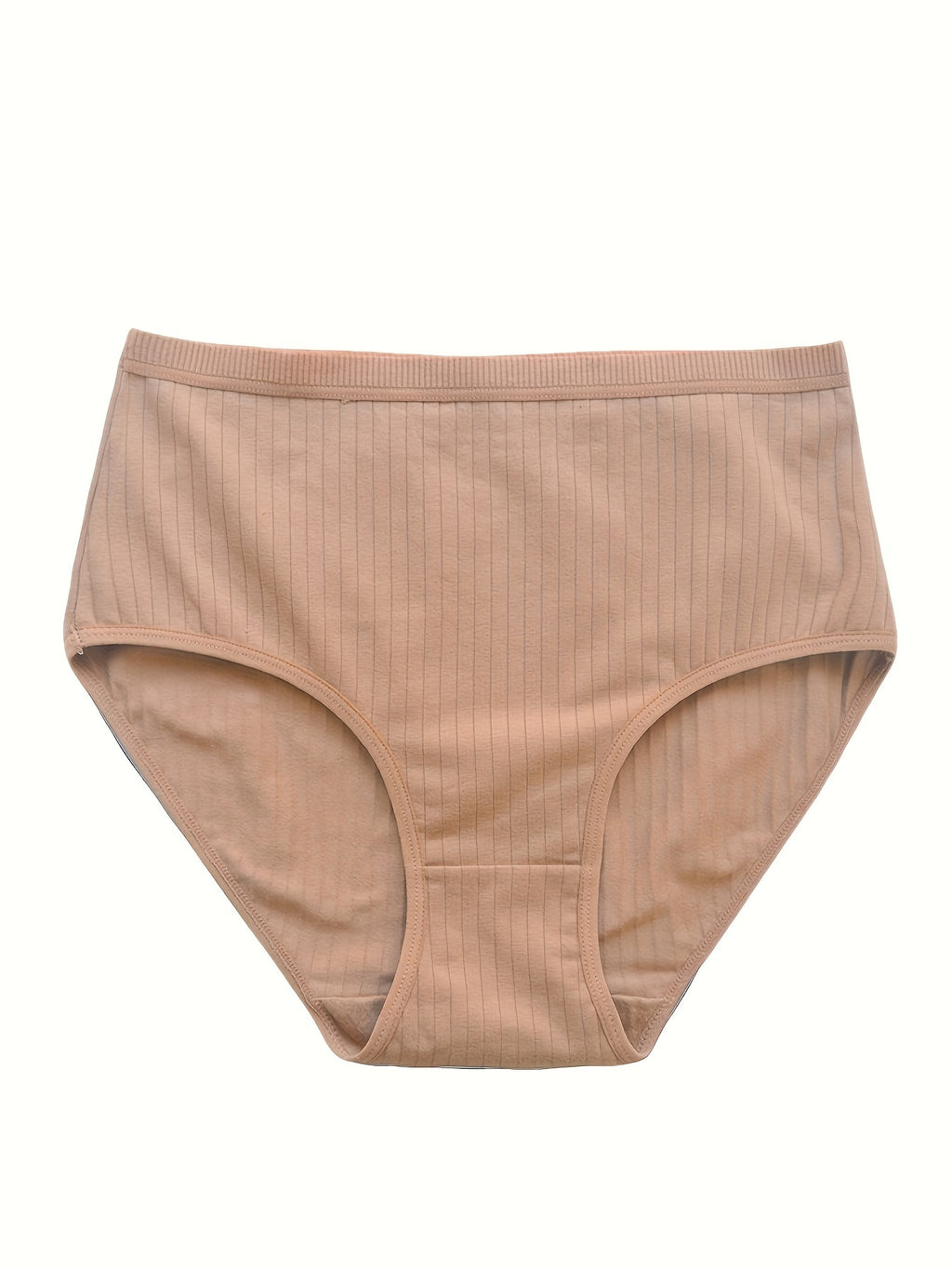 [8pcs High Rise Briefs] 8pcs Solid Simple High Rise Briefs, Comfy Breathable Stretchy Intimates Panties, Women's Lingerie & Underwear - product image 12