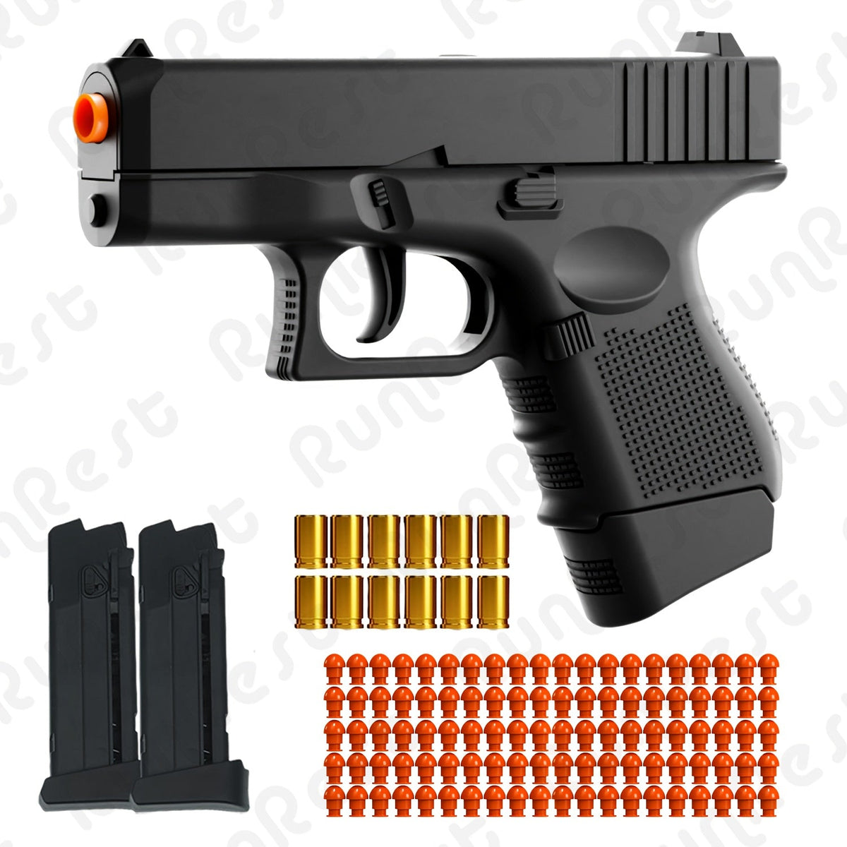 Soft Bullet Toy Gun Pistol with 100 Bullets, 12 Shells & 2 Magazines | Foam Blaster with Shell Ejecting, Outdoor Sports Shooting Game for Boys, Birthday - product image 8